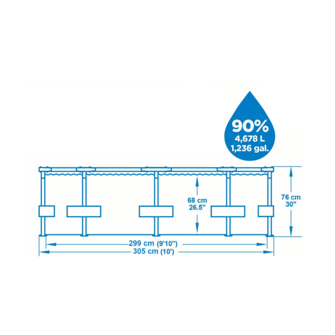 Piscina Desmontable Tubular Bestway Steel Pro Max 305x76 cm - Imagen 4