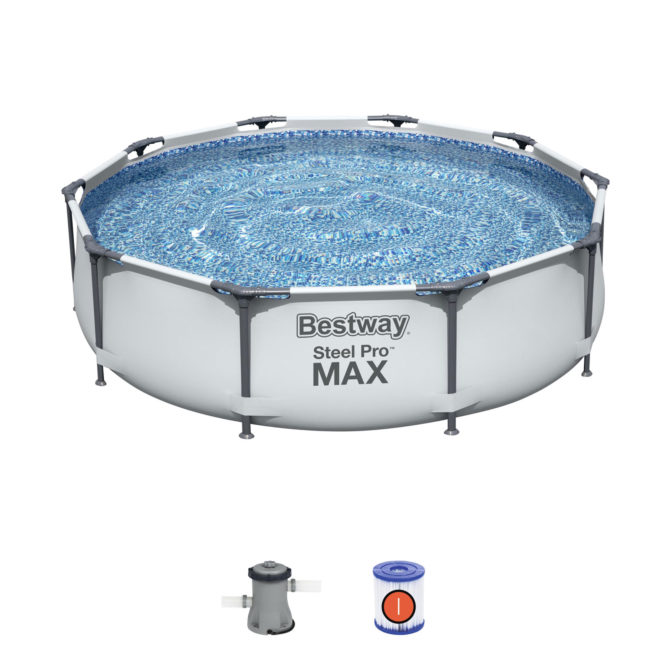 Piscina Desmontable Tubular Bestway Steel Pro Max 305x76 cm con Depuradora Cartucho 1.249 L/H