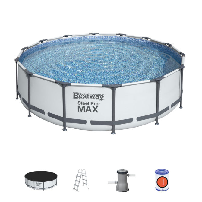 Conjunto de Piscina Desmontável Bestway® Steel Pro MAX™ de 4,27m x 1,07 m