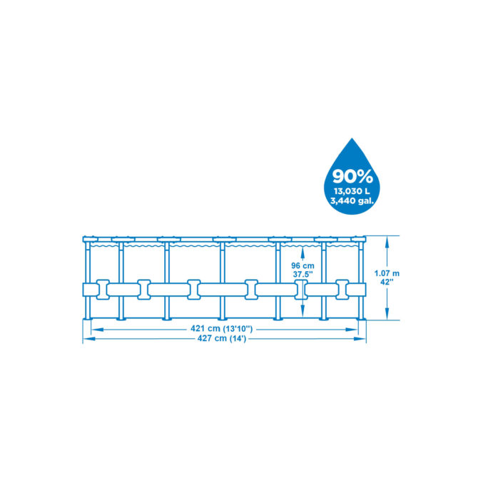 Conjunto de Piscina Desmontável Bestway® Steel Pro MAX™ de 4,27m x 1,07 m - Image 4