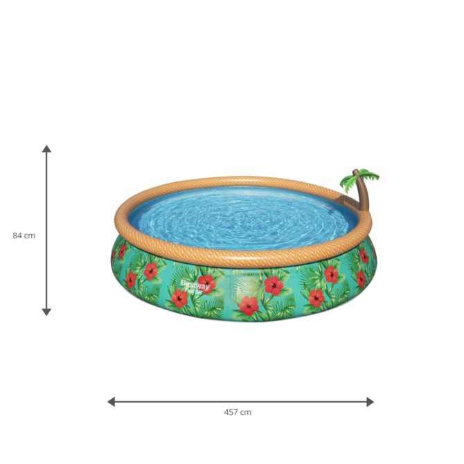 Piscina Hinchable Fast Set Bestway Paradise Palms 457x84 cm con Depuradora Cartucho 2.006 L/H - Imagen 4