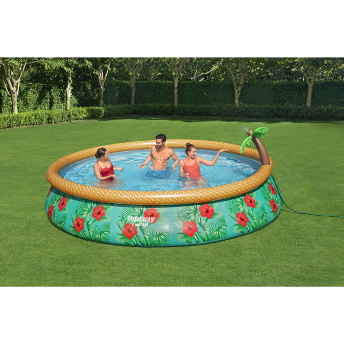 Piscina Hinchable Fast Set Bestway Paradise Palms 457x84 cm con Depuradora Cartucho 2.006 L/H - Imagen 2