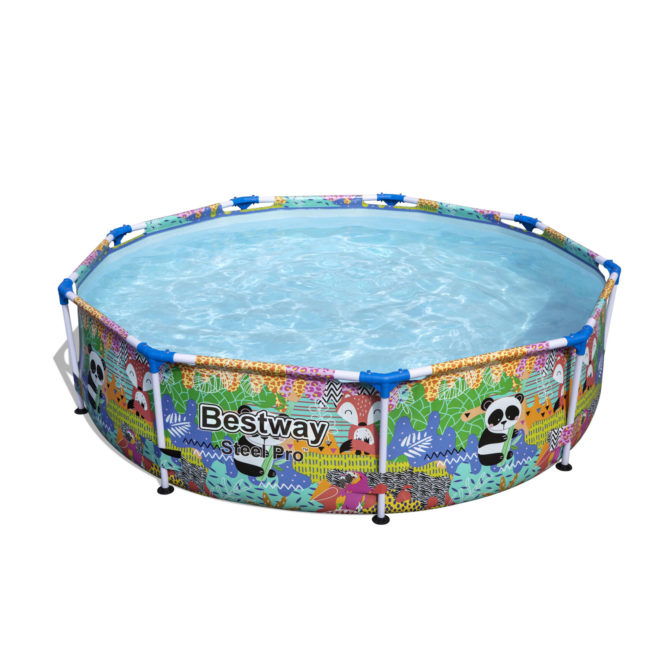 Piscina Desmontable Tubular Infantil Bestway Steel Pro 274X66 cm Diseño de Animales Edad Mayores de 5 Años