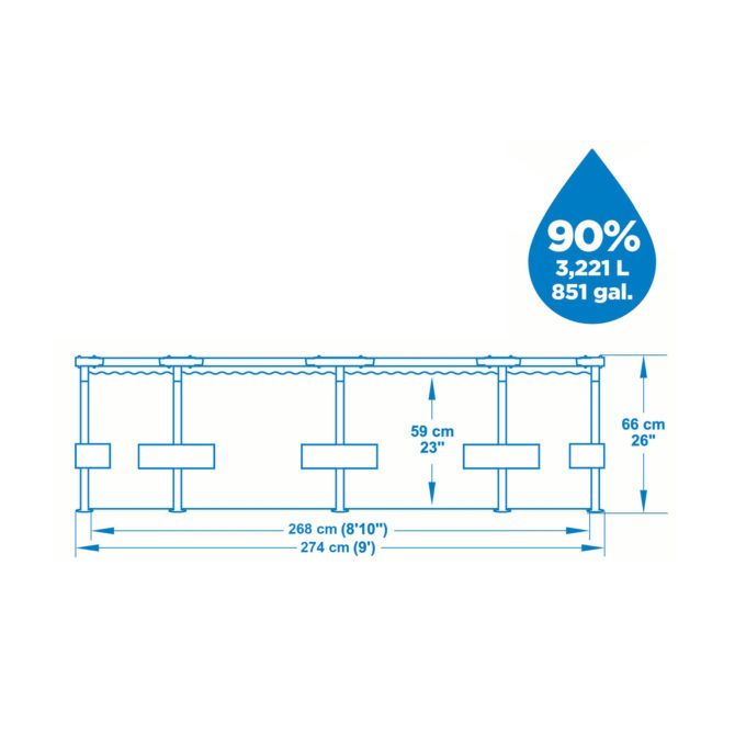 Piscina Desmontable Tubular Infantil Bestway Steel Pro 274X66 cm Diseño de Animales Edad Mayores de 5 Años - Imagen 4