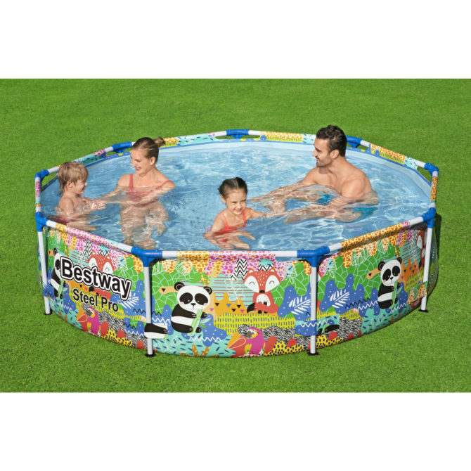 Piscina Desmontable Tubular Infantil Bestway Steel Pro 274X66 cm Diseño de Animales Edad Mayores de 5 Años - Imagen 2