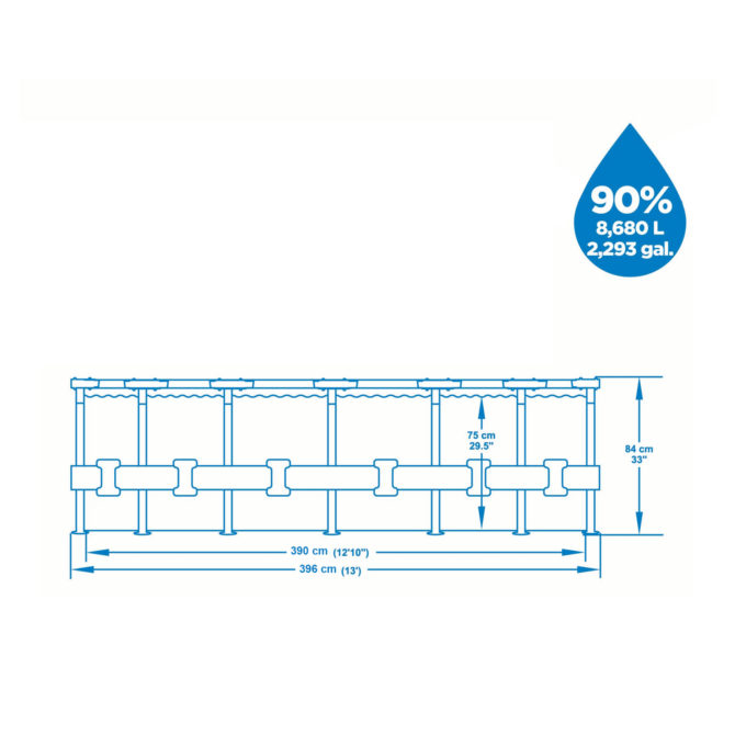 Piscina Desmontable Tubular Bestway Steel Pro 396x84 cm con Depuradora Cartucho 2.006 L/H - Imagen 5