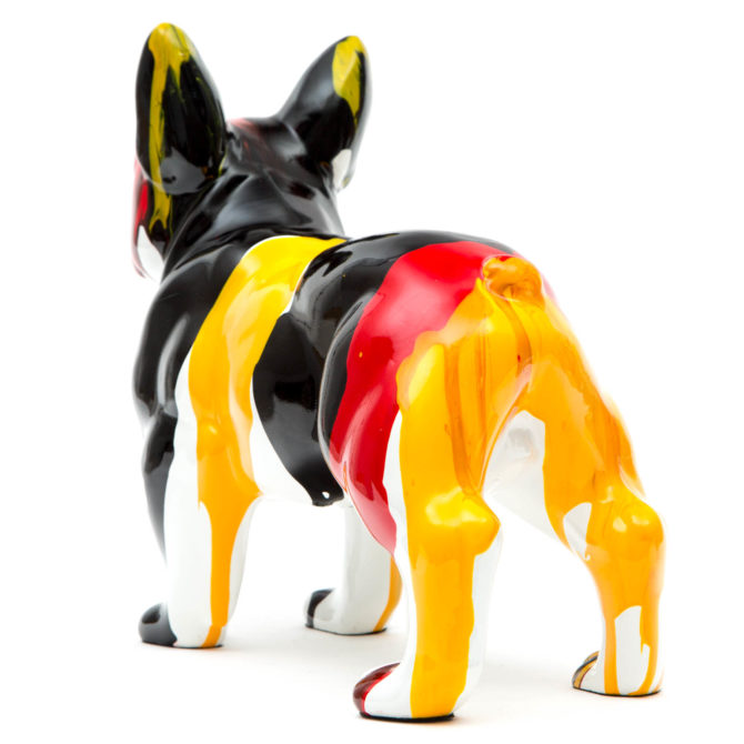 Figura Decorativa Perro Boston Terrier Kuatéh de Poliresina 34x14x27 cm Multicolor - Imagen 4