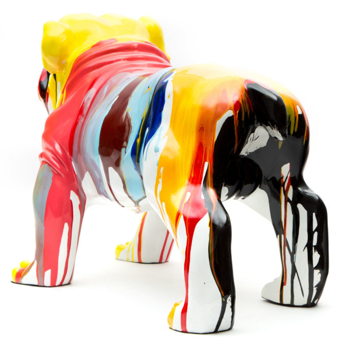 Figura Decorativa Perro Bulldog Kuatéh de Poliresina 61x32x38 cm Multicolor - Imagen 4