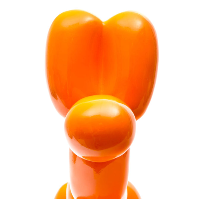 Figura Decorativa Perro Globo Kuatéh de Poliresina 41x41x13 cm Naranja - Imagen 3