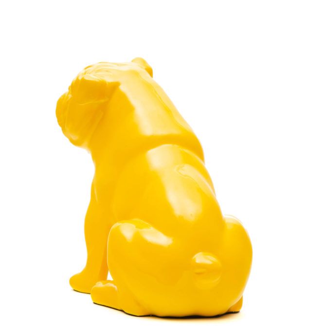 Figura Decorativa Perro Bulldog Kuatéh de Poliresina 29x16x28 cm Amarillo - Imagen 2