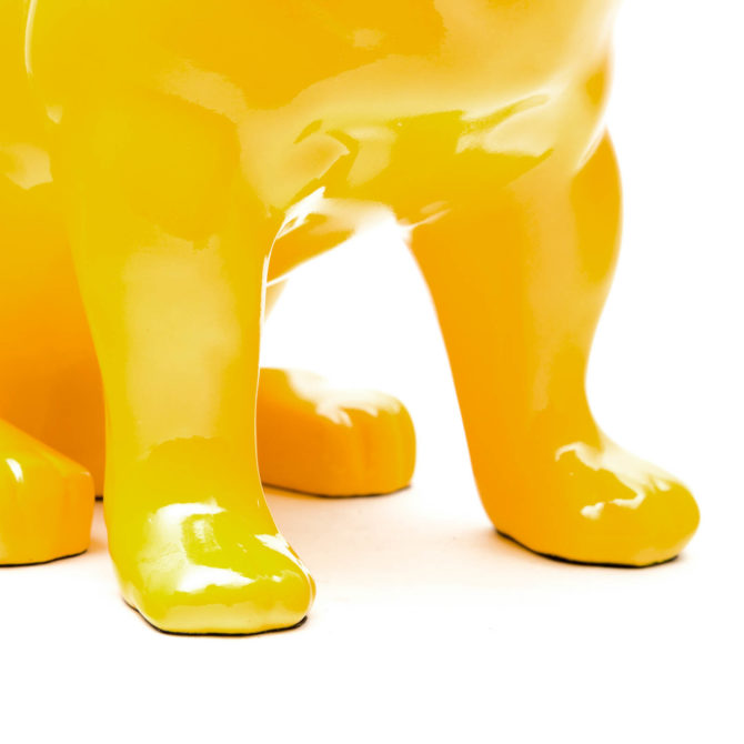 Figura Decorativa Perro Bulldog Kuatéh de Poliresina 29x16x28 cm Amarillo - Imagen 3