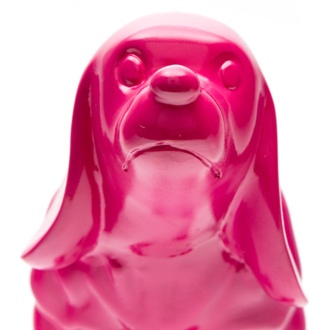 Figura Decorativa Perro Cocker Spaniel Kuatéh de Poliresina 37x14x25 cm Rosa - Imagen 3