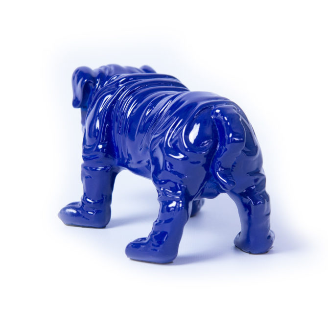 Figura Decorativa Perro Bulldog Kuatéh de Poliresina Kuatèh 23x14x11 cm Azul - Imagen 4