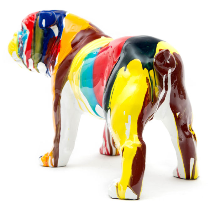 Figura Decorativa Perro Bulldog Kuatéh de Poliresina 40x20x26 cm Multicolor - Imagen 4