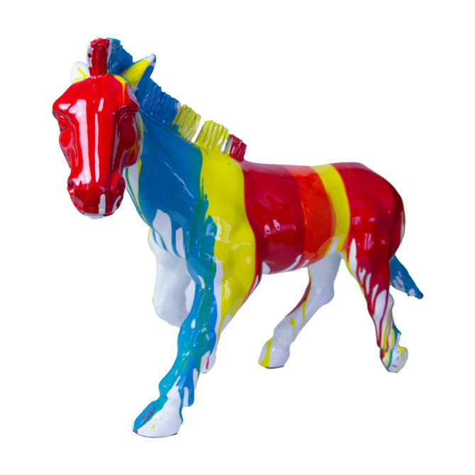 Figura Decorativa Caballo Kuatéh de Poliresina 75x26x53 cm