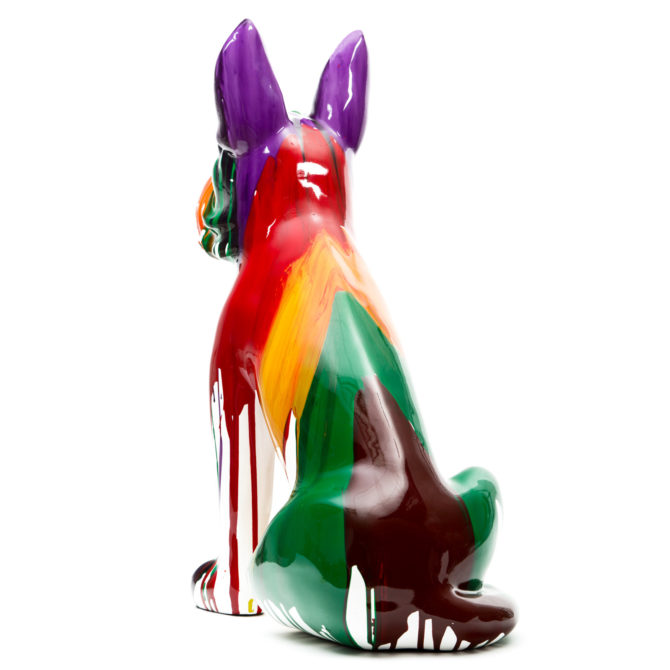 Figura Decorativa Perro Boston Terrier Kuatéh de Poliresina 52x33x72 cm Multicolor - Imagen 4