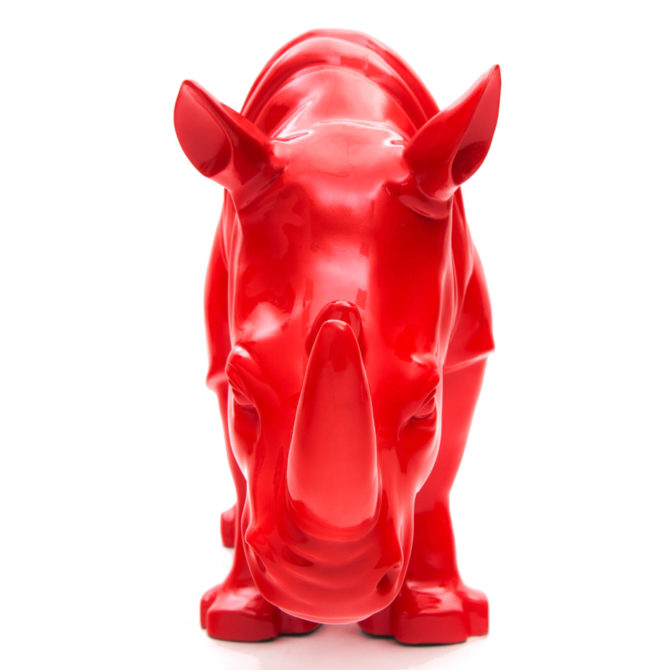 Figura Decorativa Perro Kuatéh de Poliresina 104x26x47 cm Rojo - Imagen 3