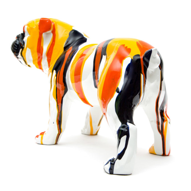 Figura Decorativa Perro Bulldog Kuatéh de Poliresina 40x20x26 cm Multicolor - Imagen 4