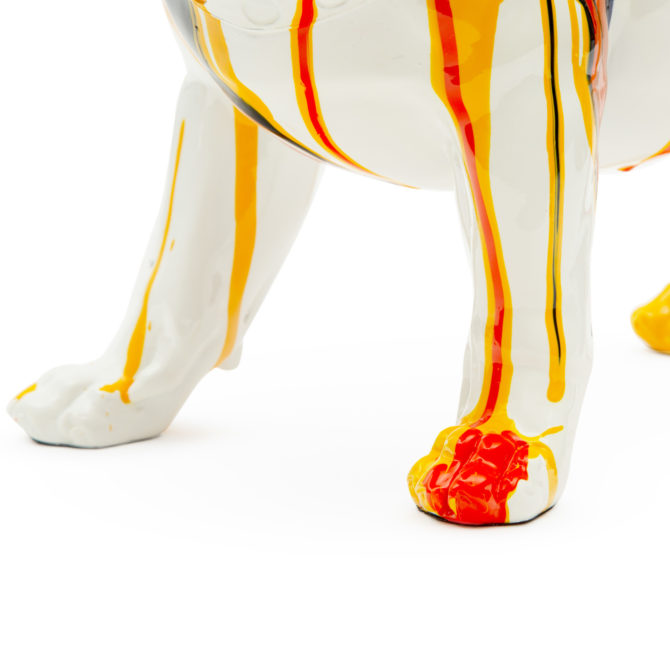 Figura Decorativa Perro Bulldog Kuatéh de Poliresina 40x20x26 cm Multicolor - Imagen 5