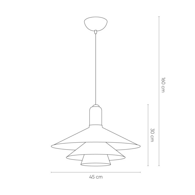 Lámpara Colgante Lumineca Hon 45x30 cm Marrón y Blanco - Imagen 4