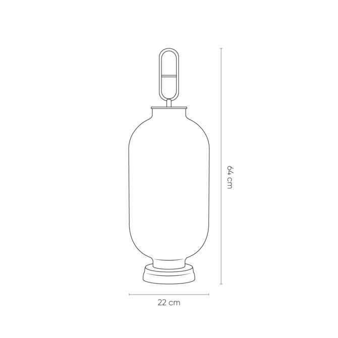 Lámpara de Mesa Lumineca Gylus 22x64 cm Gris - Imagen 4