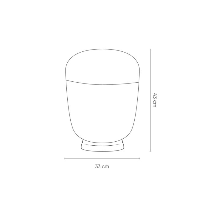 Lámpara de Mesa Lumineca Nonseum 33x43 cm Blanco - Imagen 5