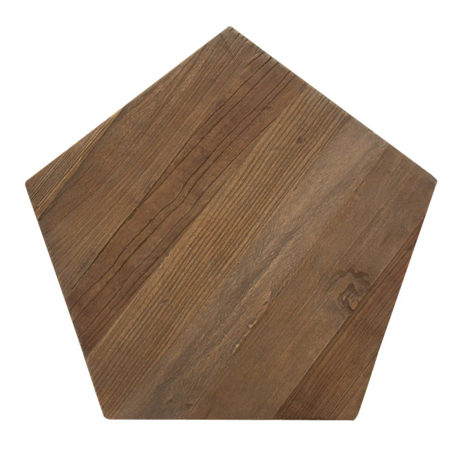 Mesa Auxiliar Pärumm Gype 50x50x59 cm de Madera de Olmo Reciclado y Acero - Imagen 3