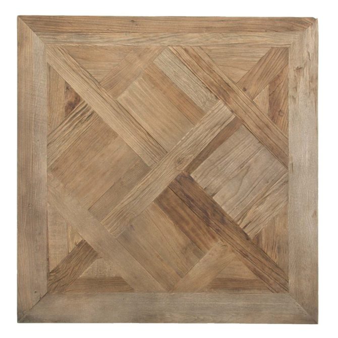 Mesa de Centro Industrial Pärumm Sax 80x80x42 cm de Madera de Olmo Reciclado y Hierro - Imagen 3