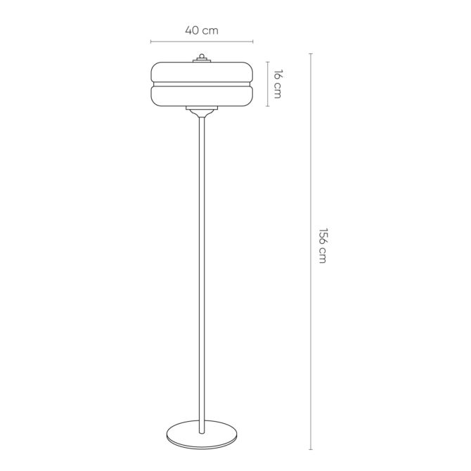 Lámpara de Pie Lumineca Sarod 40x156 cm Blanco y Dorado - Imagen 3