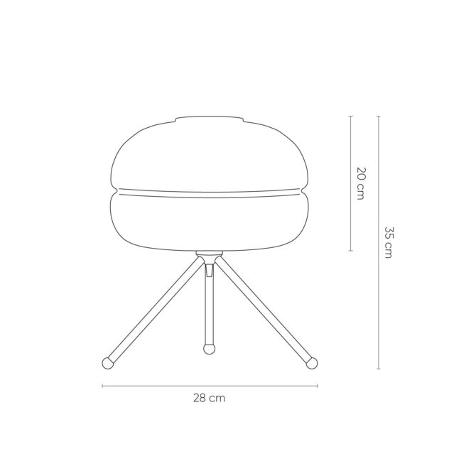 Lámpara de Mesa Lumineca Dabache 29x35 cm Cobre - Imagen 4