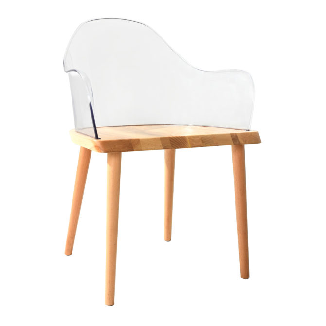 Silla Pärumm Beksand 57x54x82 cm Madera de Fresno Transparente