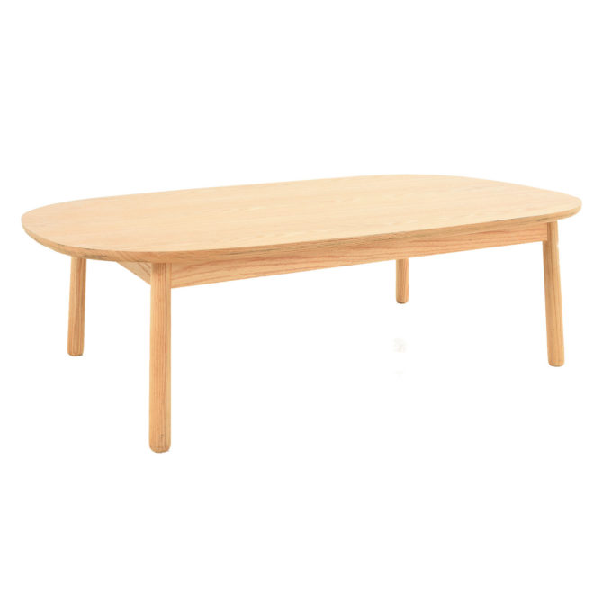 Mesa de Centro Pärumm Lezquer 110x60x32,5 cm de Madera Natural de Fresno