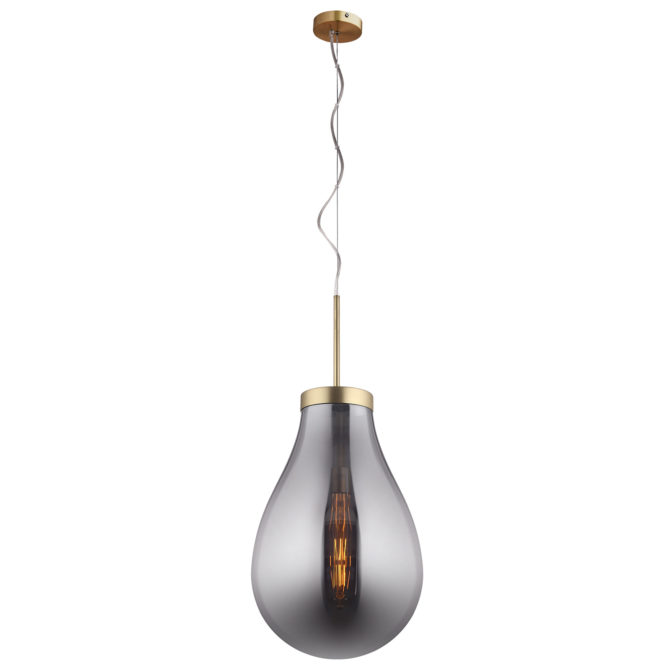 Lámpara Colgante Lumineca Hatann M 40x65 cm Smoky