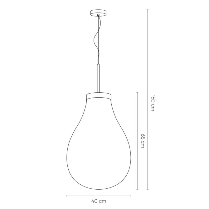 Lámpara Colgante Lumineca Hatann M 40x65 cm Smoky - Imagen 5