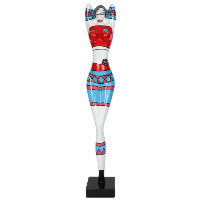 Figura Femenina Kuatéh Kristen 19x15x101 cm Multicolor