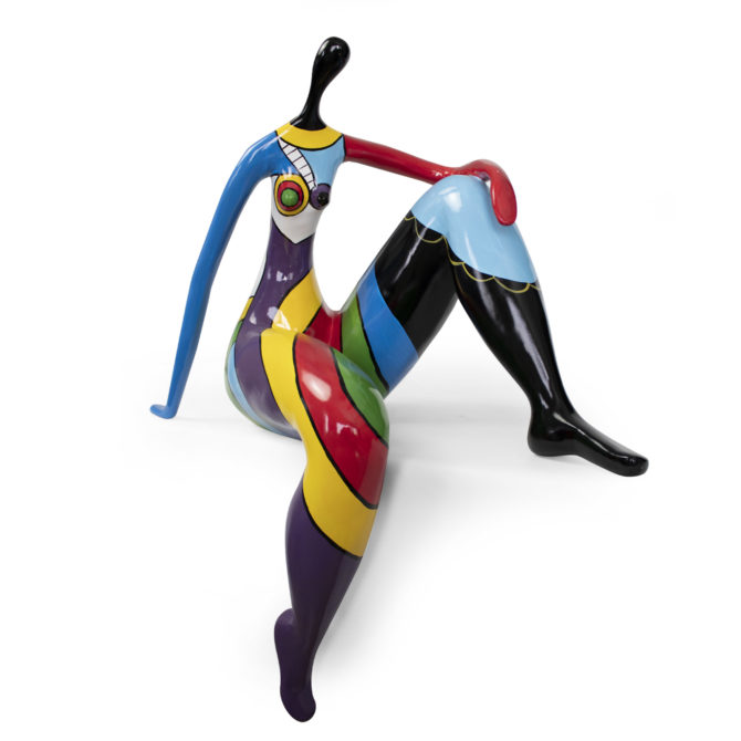 Figura Femenina Kuatéh Nora 60x27x70 cm Multicolor