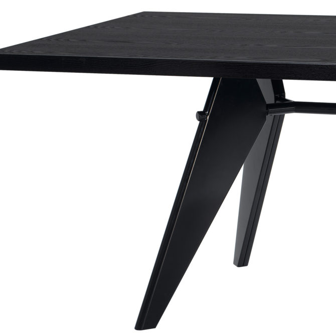 Mesa de Comedor Rectangular Pärumm Mamba 190x90x72 cm Madera MDF Negro - Imagen 3