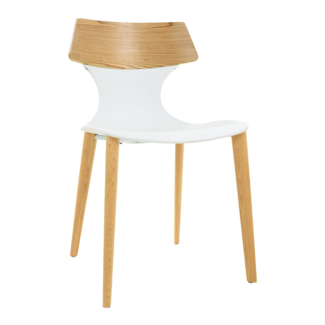 Silla Pärumm Janitz 49x49,5x79 cm Madera de Fresno Blanco