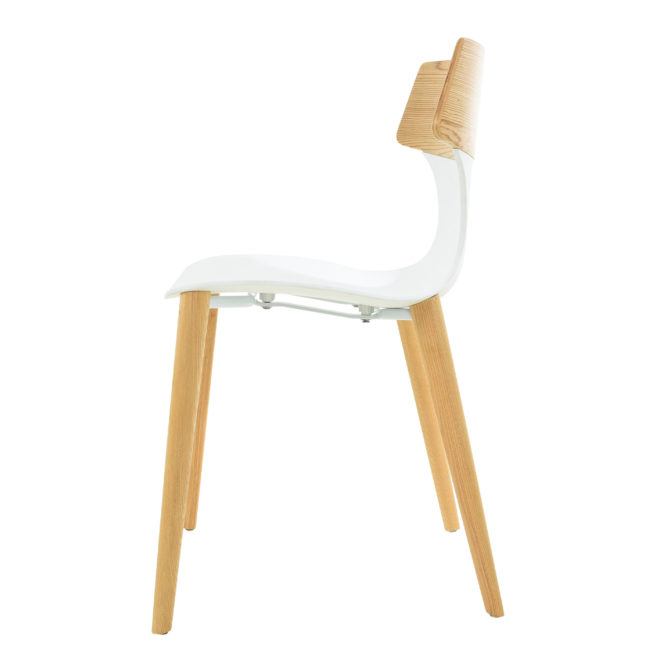 Silla Pärumm Janitz 49x49,5x79 cm Madera de Fresno Blanco - Imagen 3