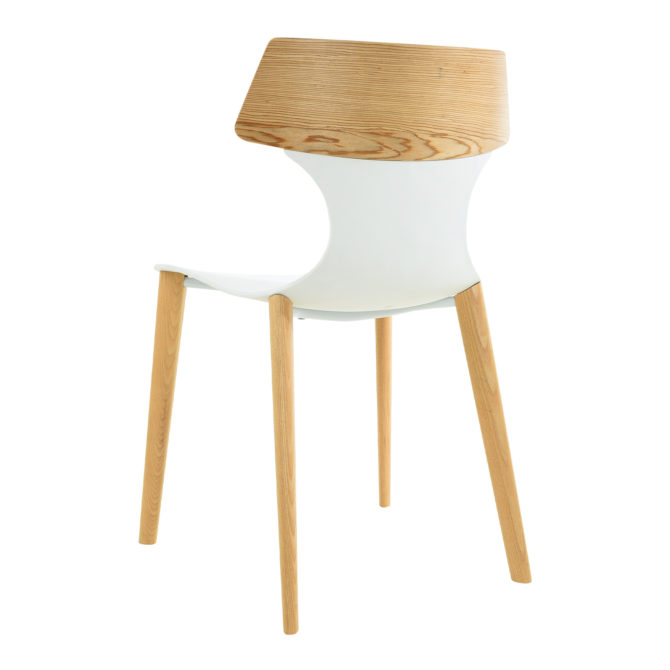 Silla Pärumm Janitz 49x49,5x79 cm Madera de Fresno Blanco - Imagen 5