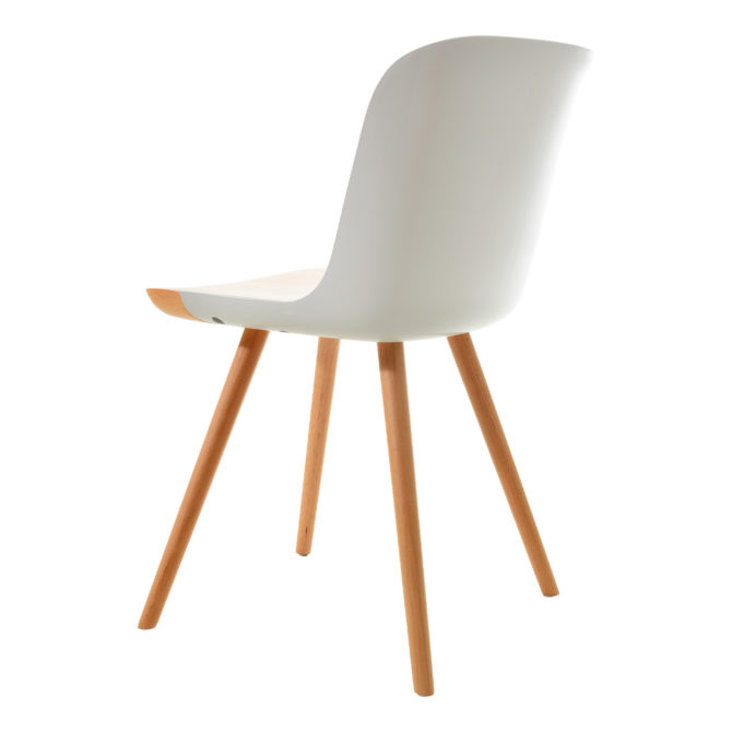 Silla Pärumm Jaunti 55x46,5x77,5 cm Madera de Haya Blanco - Imagen 3