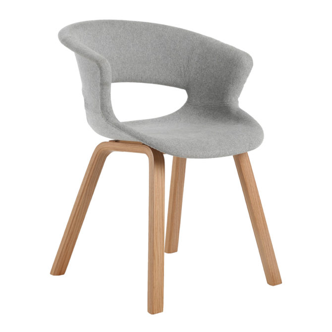 Silla de Comedor o Escritorio Pärumm Joak 61,5x56,5x76,9 cm Madera de Fresno Gris