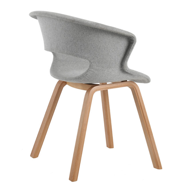 Silla de Comedor o Escritorio Pärumm Joak 61,5x56,5x76,9 cm Madera de Fresno Gris - Imagen 3