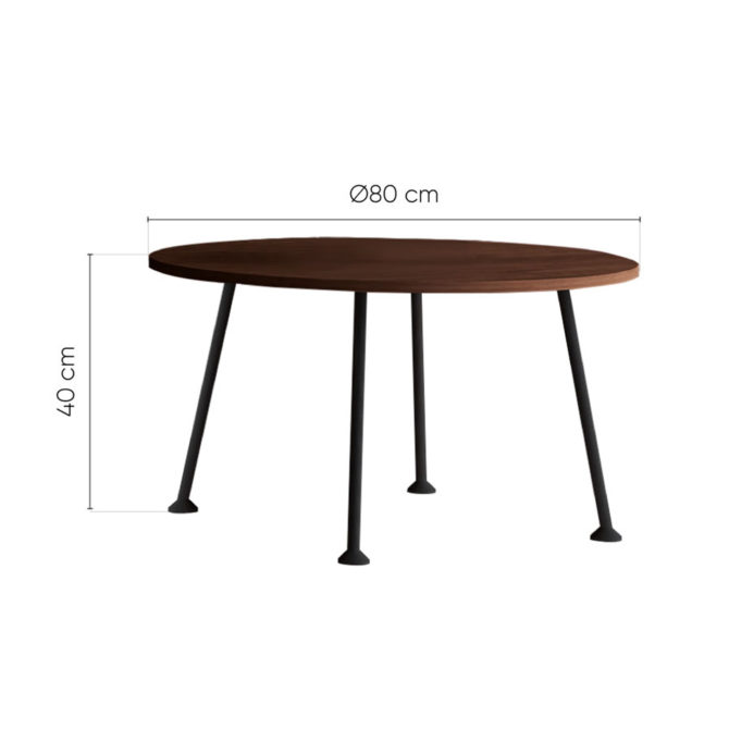 Mesa Auxiliar Pärumm Big Doggie Walnut 80 cm - Imagen 4