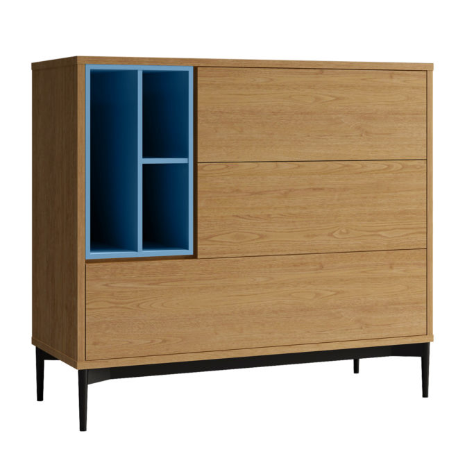 Aparador Pärumm Onnie Blue 103x40x95 cm Madera Lacada