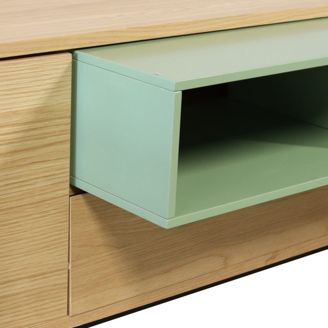 Mueble TV Pärumm Onnie Green 155x40x60 cm - Imagen 3