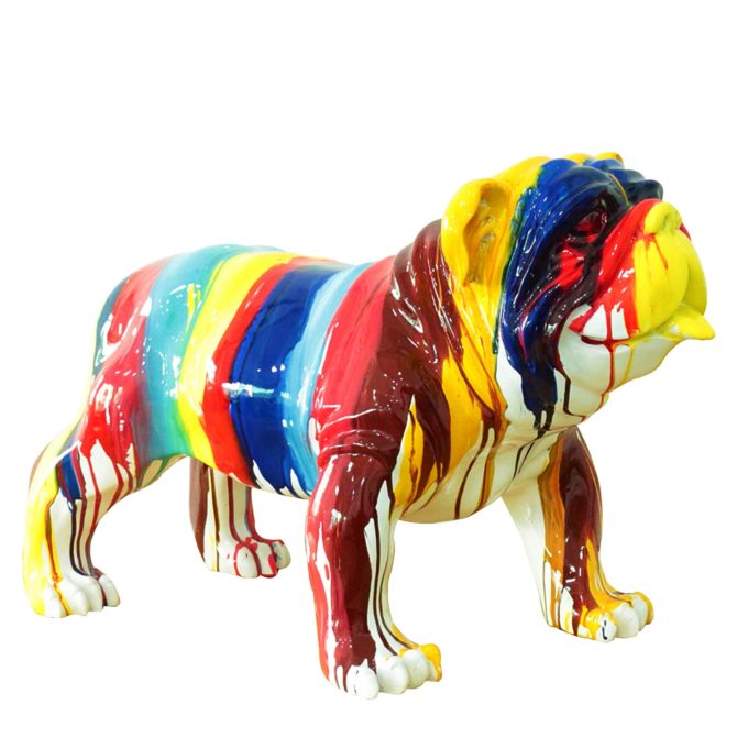 Figura Bulldog Kuatéh Gregor 61x32x38 cm Multicolor