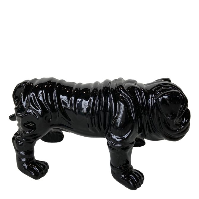 Figura Bulldog Kuatéh Troy 23x14x11 cm Negro - Imagen 2