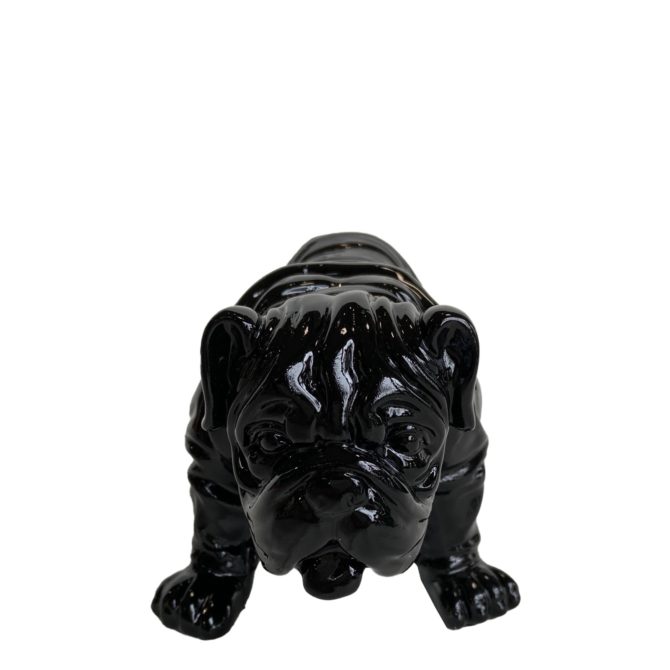 Figura Bulldog Kuatéh Troy 23x14x11 cm Negro - Imagen 3