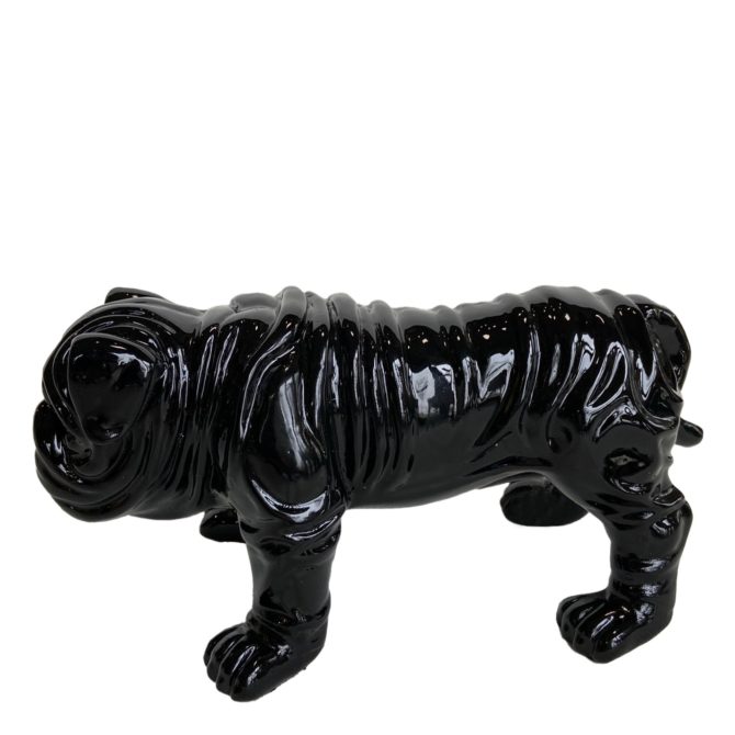 Figura Bulldog Kuatéh Troy 23x14x11 cm Negro - Imagen 4